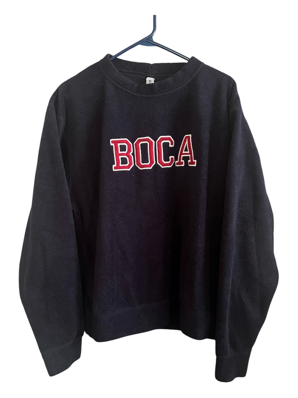Vintage 90s Boca Fleece Crewneck Sweatshirt Navy Men’s Size XL